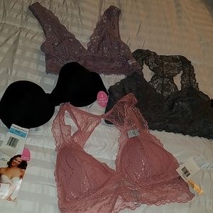 New Bralette, strapless bra 34C large